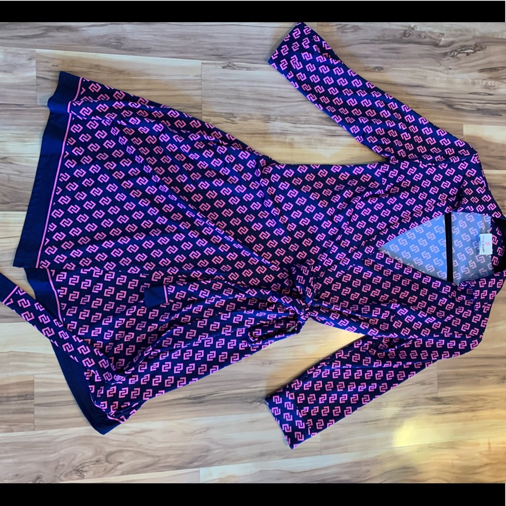 Julie Brown Wrap Jersey Knit Dress